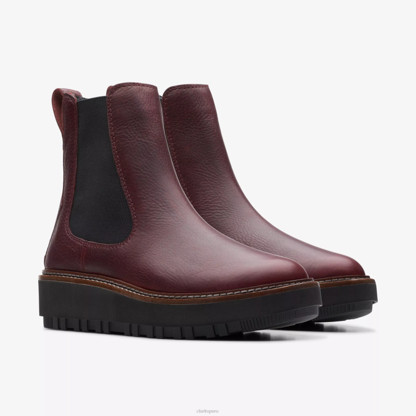 HZVP454 oriana arriba cuero burdeos Clarks