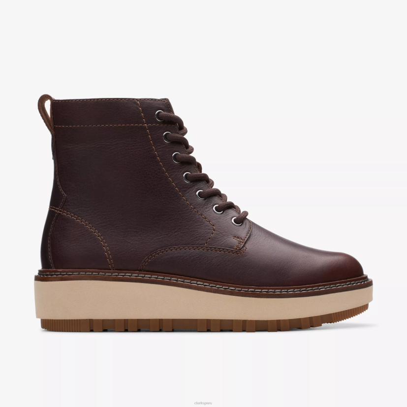 HZVP457 encaje oriana cuero marrón oscuro Clarks