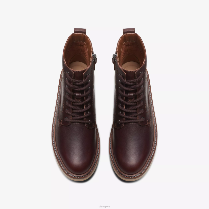 HZVP457 encaje oriana cuero marrón oscuro Clarks