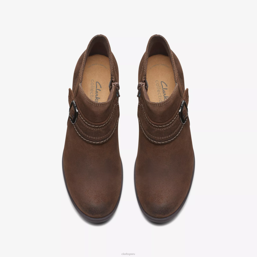 HZVP462 bahía charlten gamuza bronceada oscura Clarks