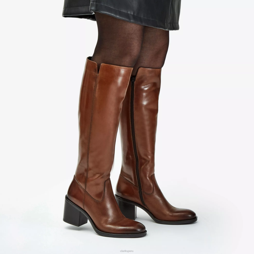 HZVP484 válvulastino hola cuero bronceado oscuro Clarks