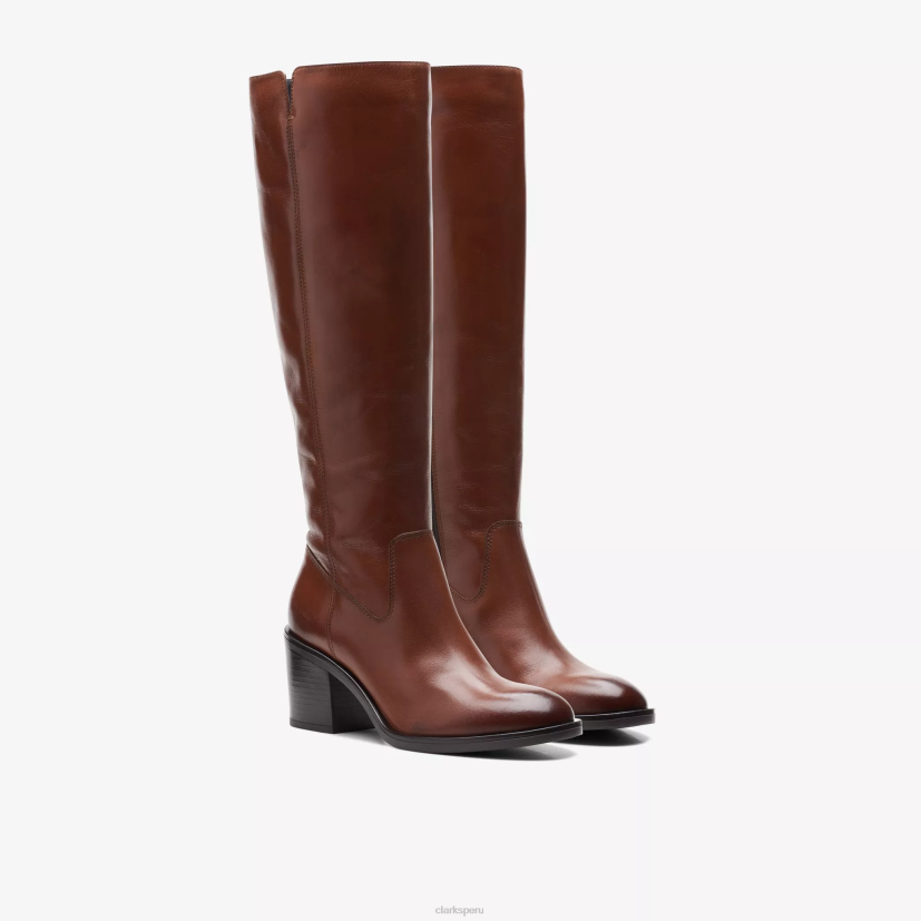 HZVP484 válvulastino hola cuero bronceado oscuro Clarks