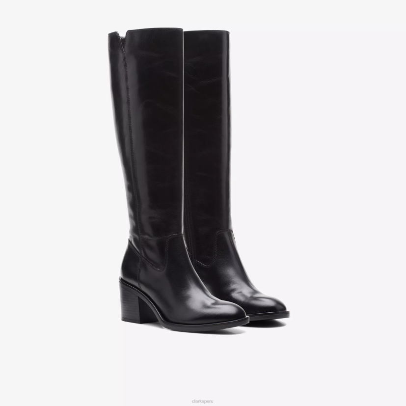 HZVP485 válvulastino hola cuero negro Clarks