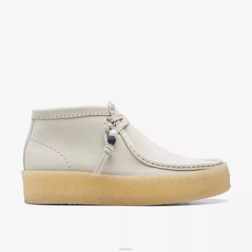 HZVP486 bota de copa wallabee nubuck blanco Clarks