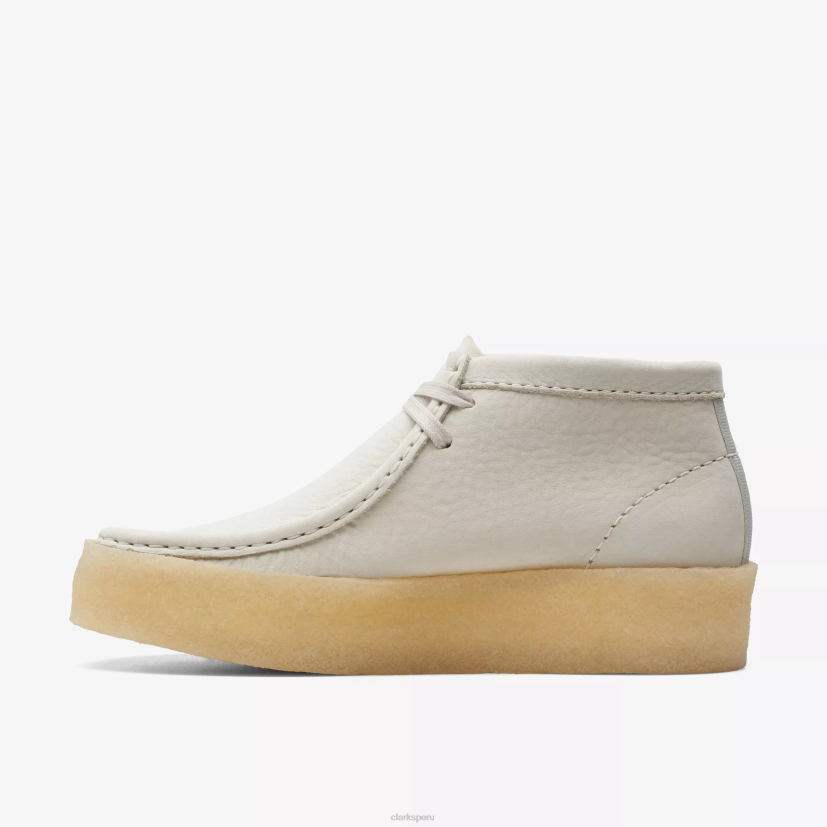 HZVP486 bota de copa wallabee nubuck blanco Clarks