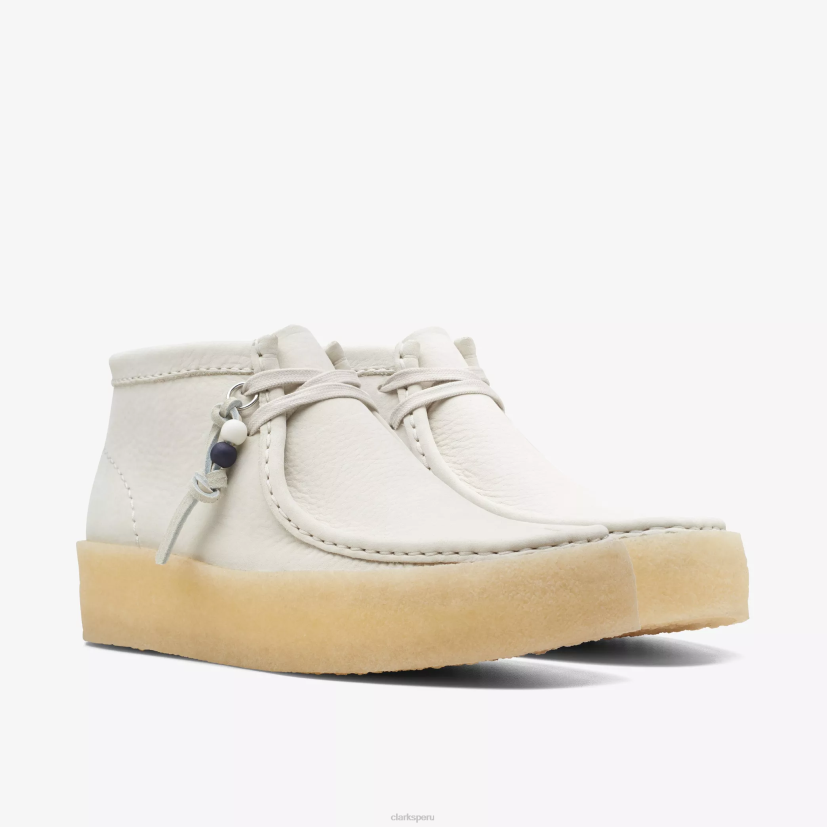 HZVP486 bota de copa wallabee nubuck blanco Clarks