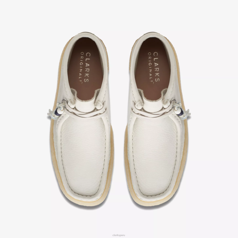 HZVP486 bota de copa wallabee nubuck blanco Clarks
