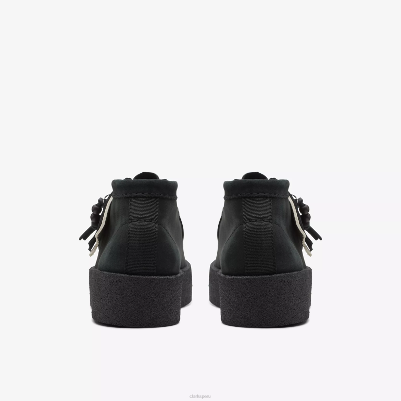 HZVP487 bota de copa wallabee nubuck negro Clarks