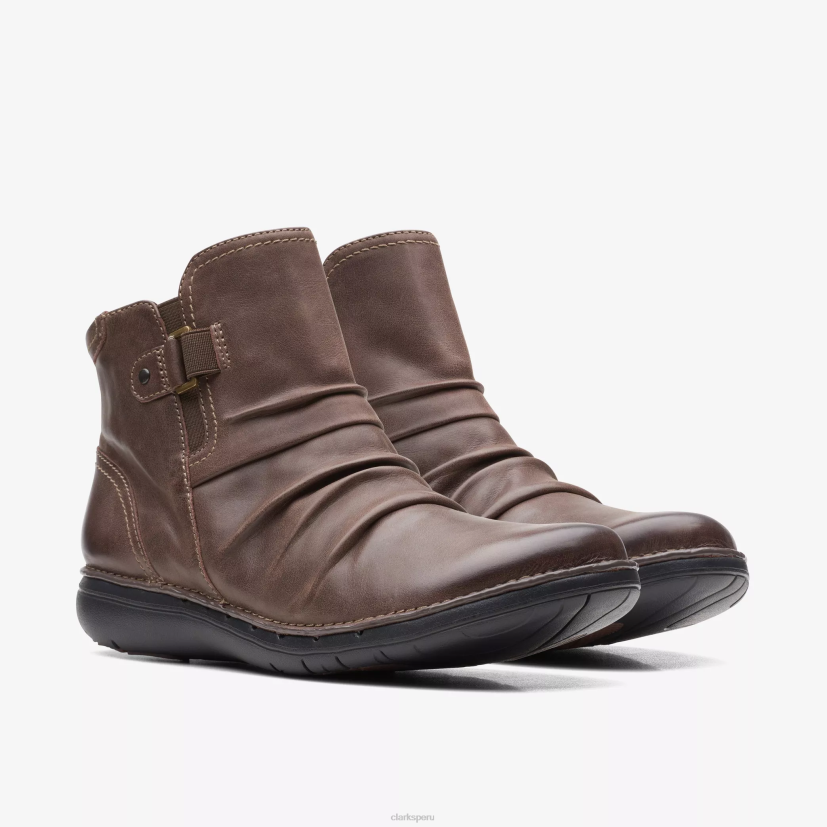 HZVP489 parte superior sin bucle marron oscuro Clarks