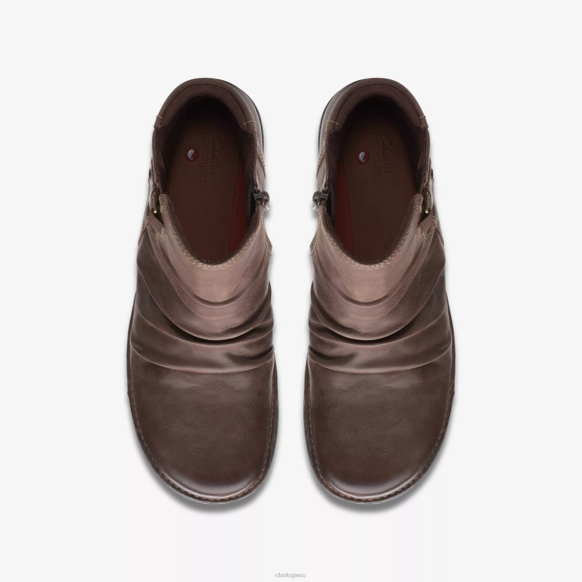 HZVP489 parte superior sin bucle marron oscuro Clarks