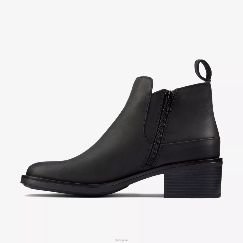 HZVP493 memi zip cuero negro Clarks