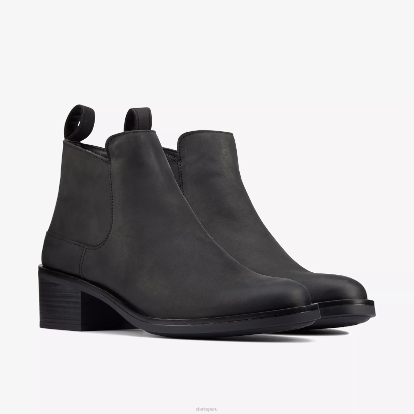 HZVP493 memi zip cuero negro Clarks