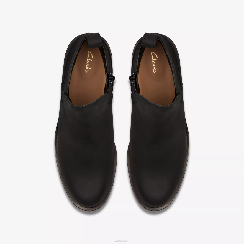 HZVP493 memi zip cuero negro Clarks