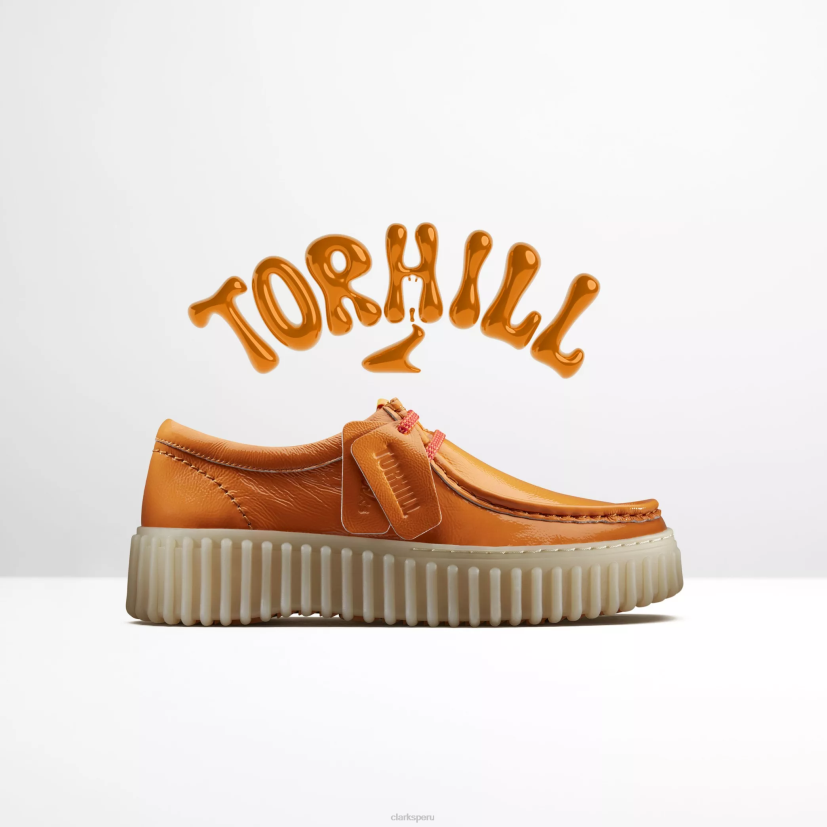 HZVP573 abeja torhill charol naranja Clarks