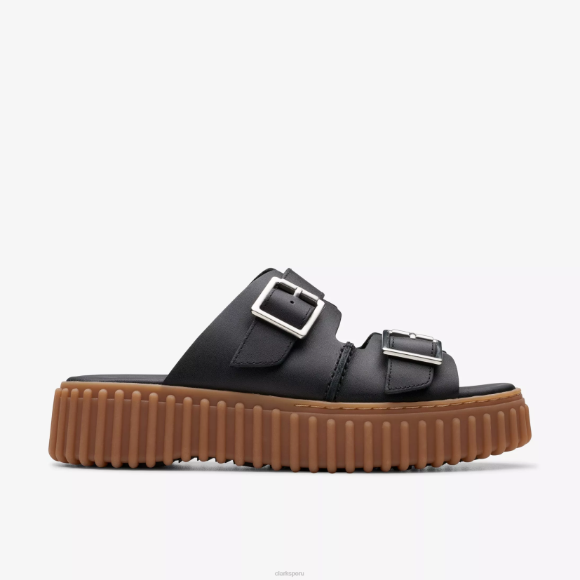 HZVP101 tobogán torhill cuero negro Clarks