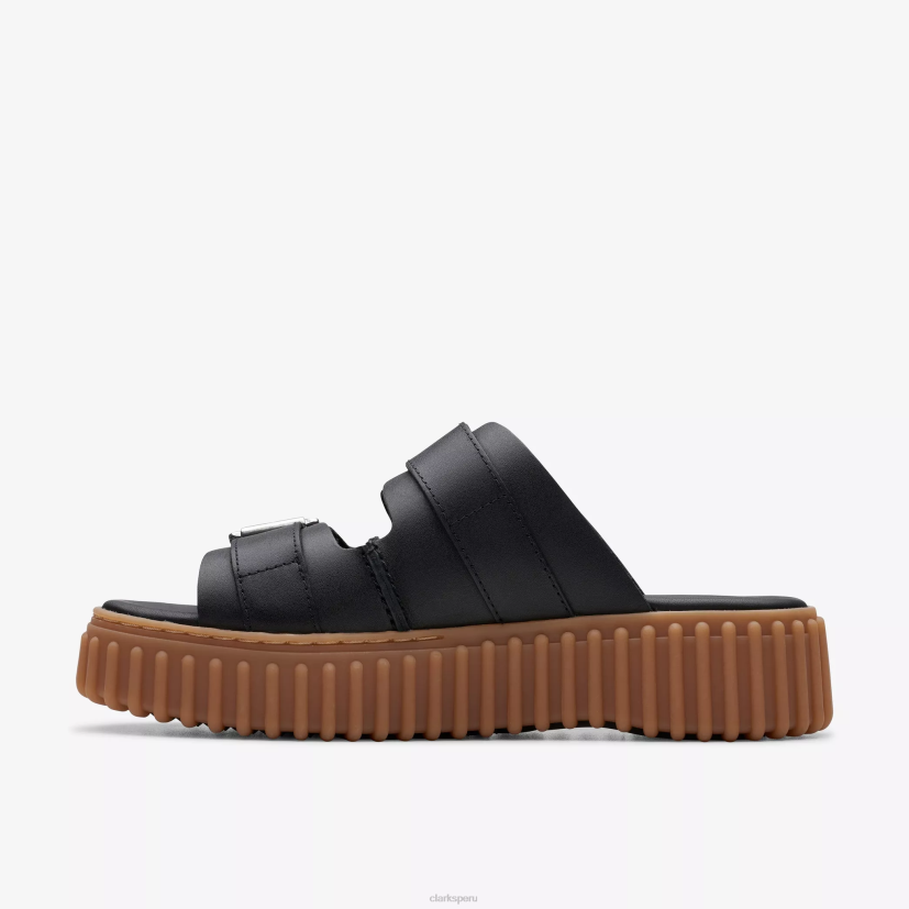 HZVP101 tobogán torhill cuero negro Clarks