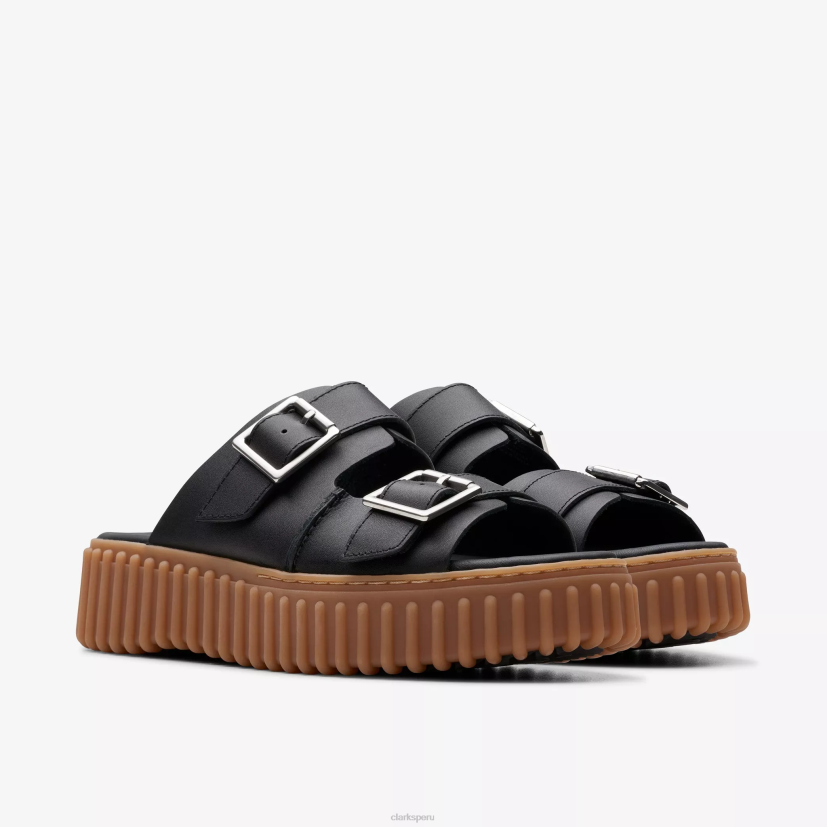 HZVP101 tobogán torhill cuero negro Clarks