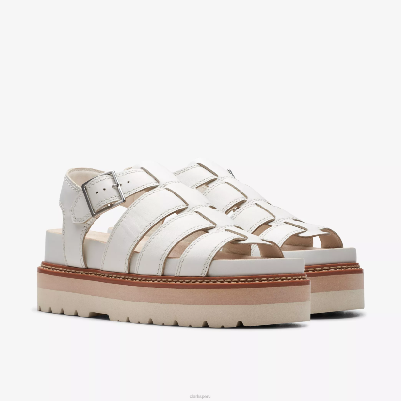 HZVP122 giro de oriana cuero blanco roto Clarks