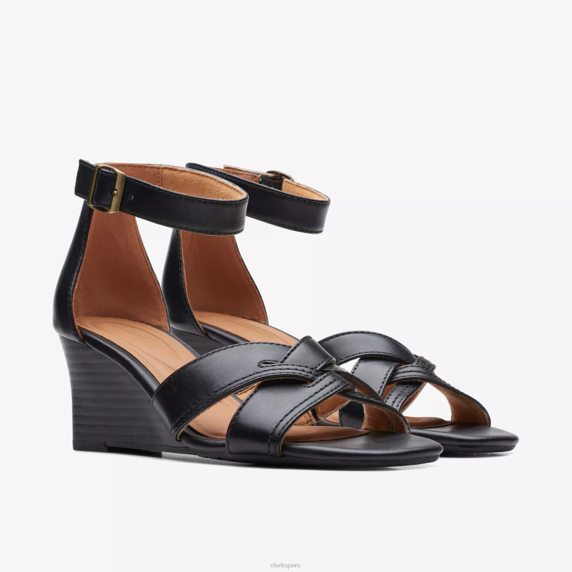 HZVP173 encanto del cielo cuero negro Clarks