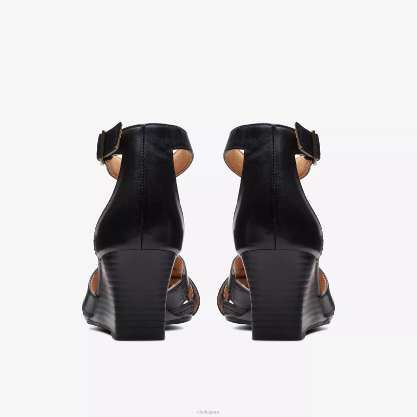 HZVP173 encanto del cielo cuero negro Clarks