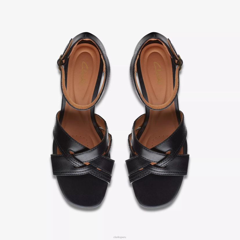 HZVP173 encanto del cielo cuero negro Clarks