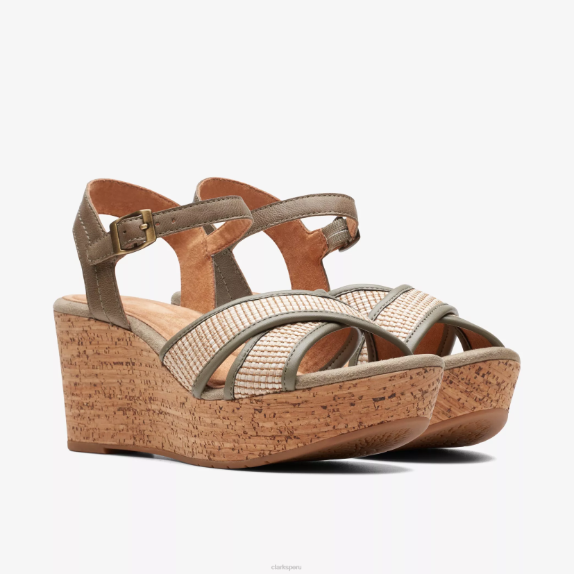 HZVP174 ciruela elleri cuero oliva Clarks