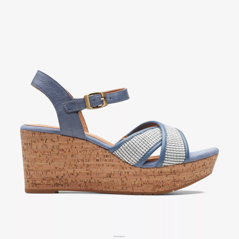 HZVP175 ciruela elleri cuero azul denim Clarks