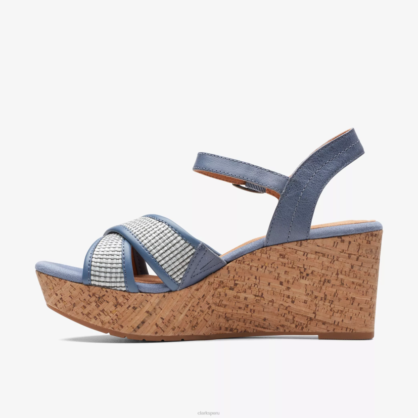 HZVP175 ciruela elleri cuero azul denim Clarks