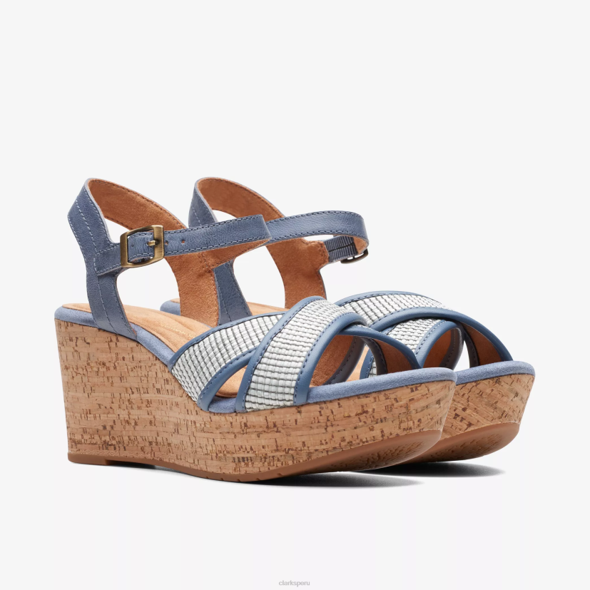 HZVP175 ciruela elleri cuero azul denim Clarks