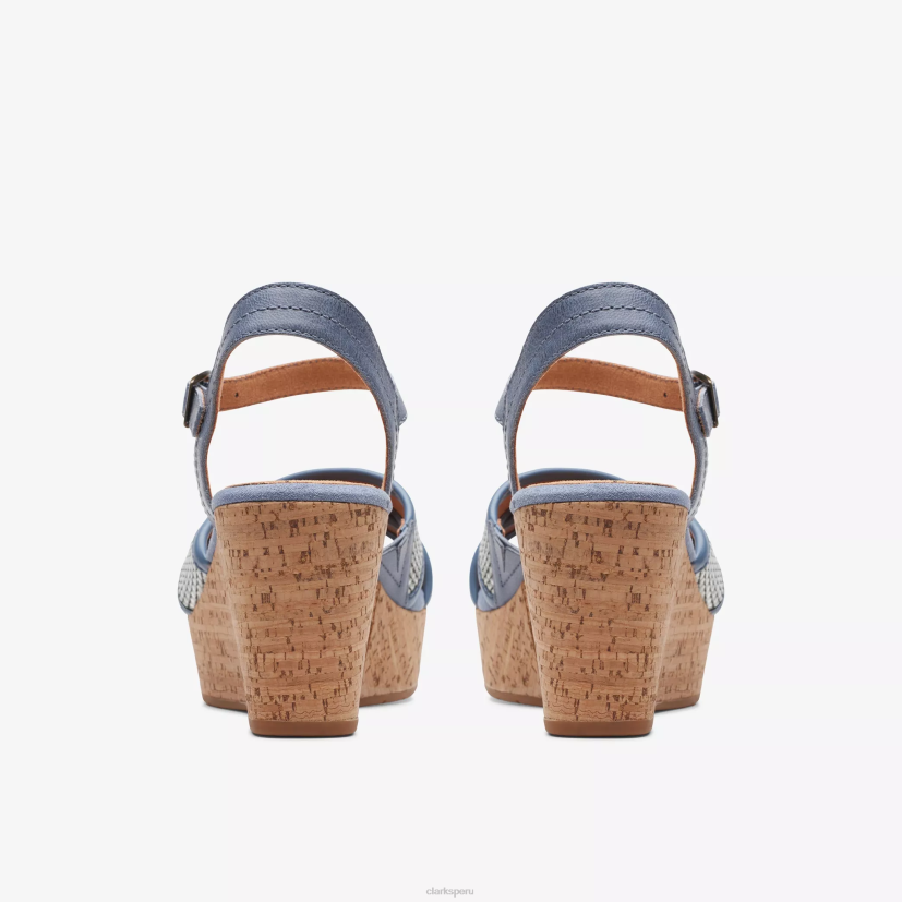 HZVP175 ciruela elleri cuero azul denim Clarks