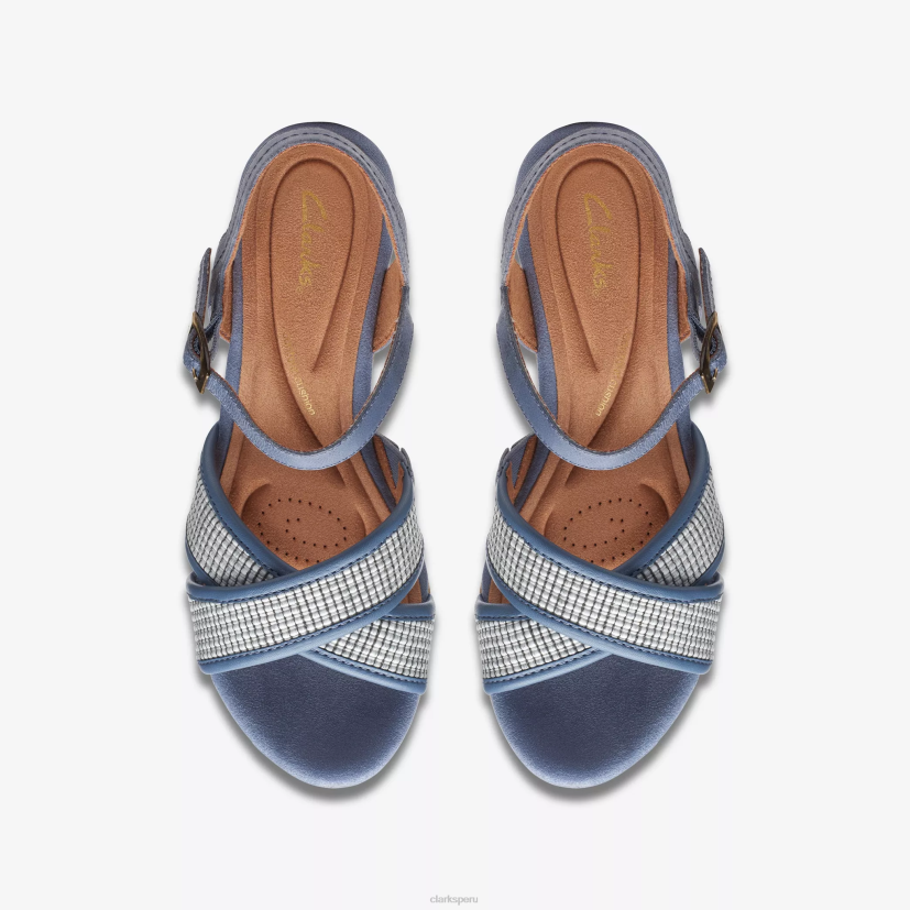 HZVP175 ciruela elleri cuero azul denim Clarks