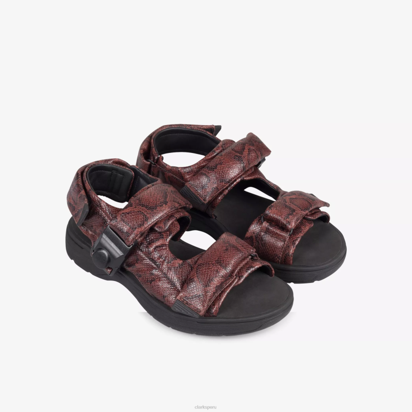 HZVP178 sandalia martine rose mujer 1 serpiente marrón Clarks