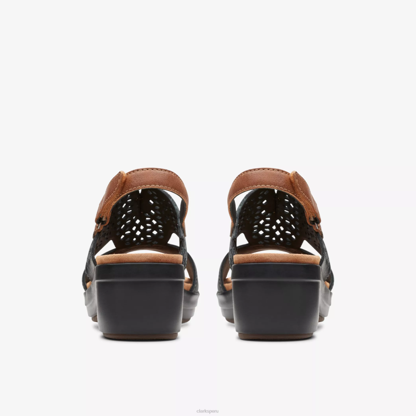 HZVP32 sol de tuleá cuero negro Clarks