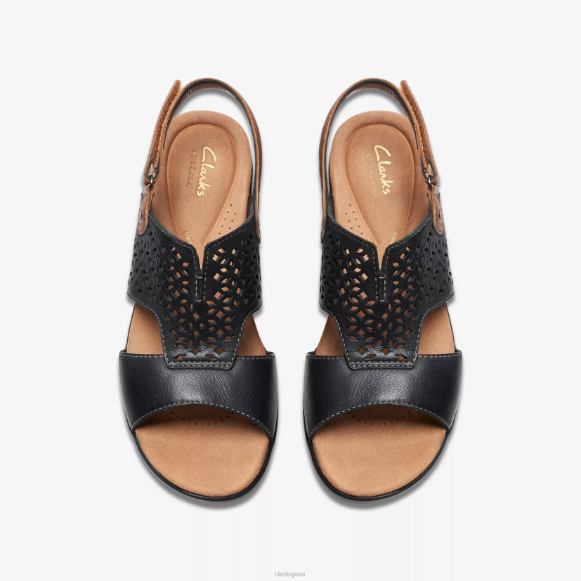 HZVP32 sol de tuleá cuero negro Clarks
