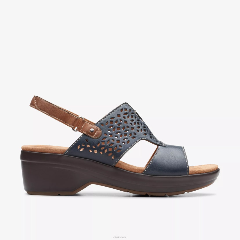 HZVP34 sol de tuleá cuero azul marino Clarks