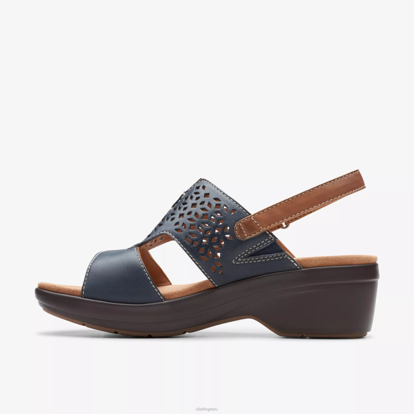 HZVP34 sol de tuleá cuero azul marino Clarks