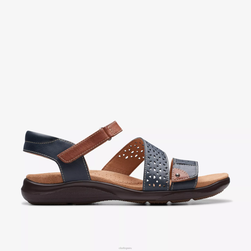 HZVP43 manera kitty cuero azul marino Clarks