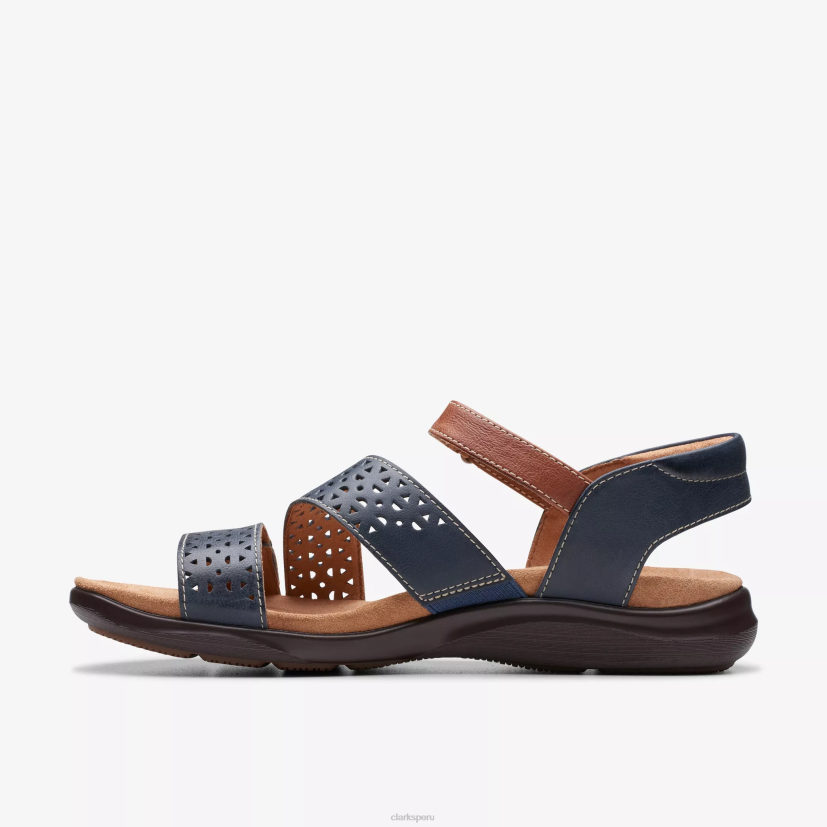 HZVP43 manera kitty cuero azul marino Clarks