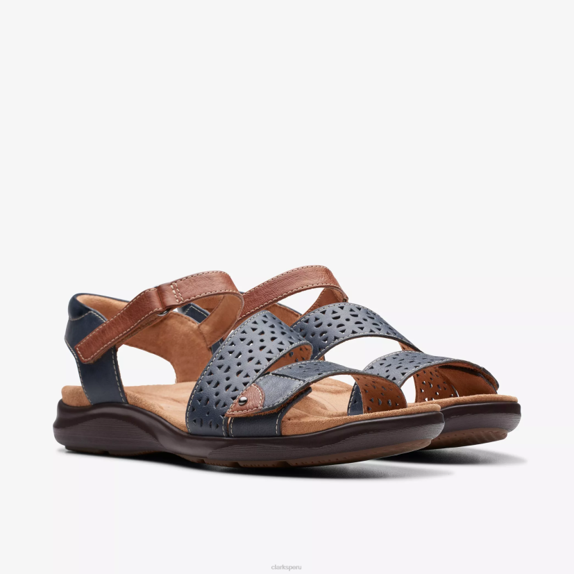 HZVP43 manera kitty cuero azul marino Clarks