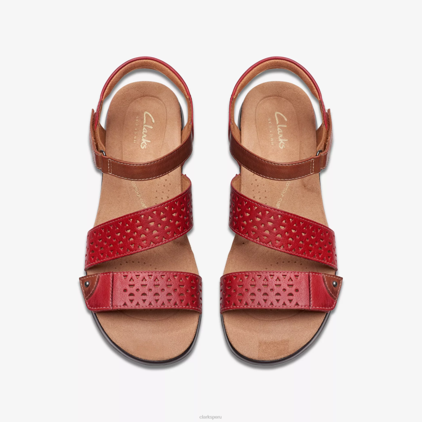 HZVP44 manera kitty cuero cereza Clarks