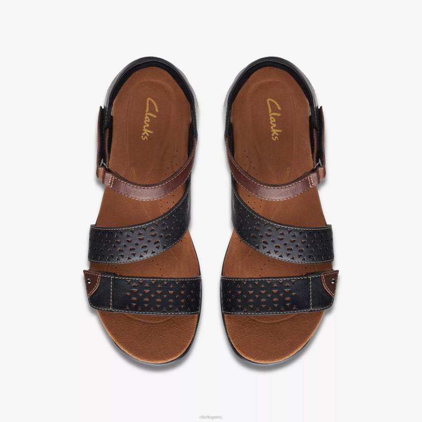 HZVP45 manera kitty cuero negro Clarks