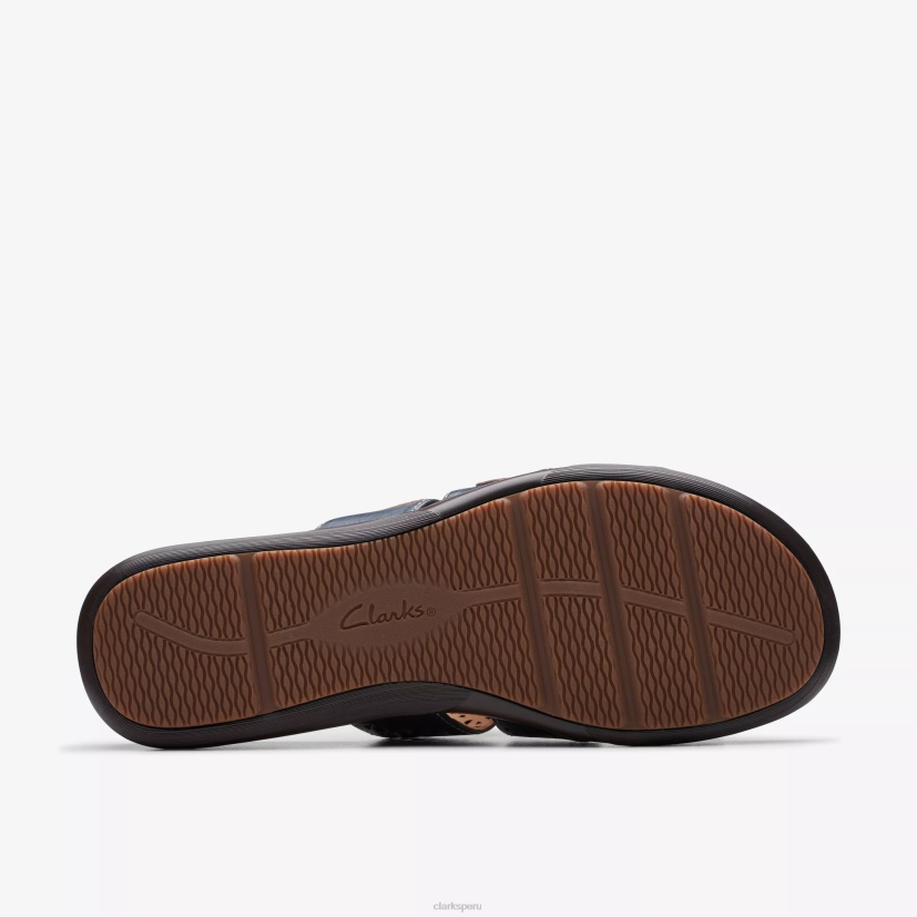 HZVP47 paseo gatito cuero azul marino Clarks