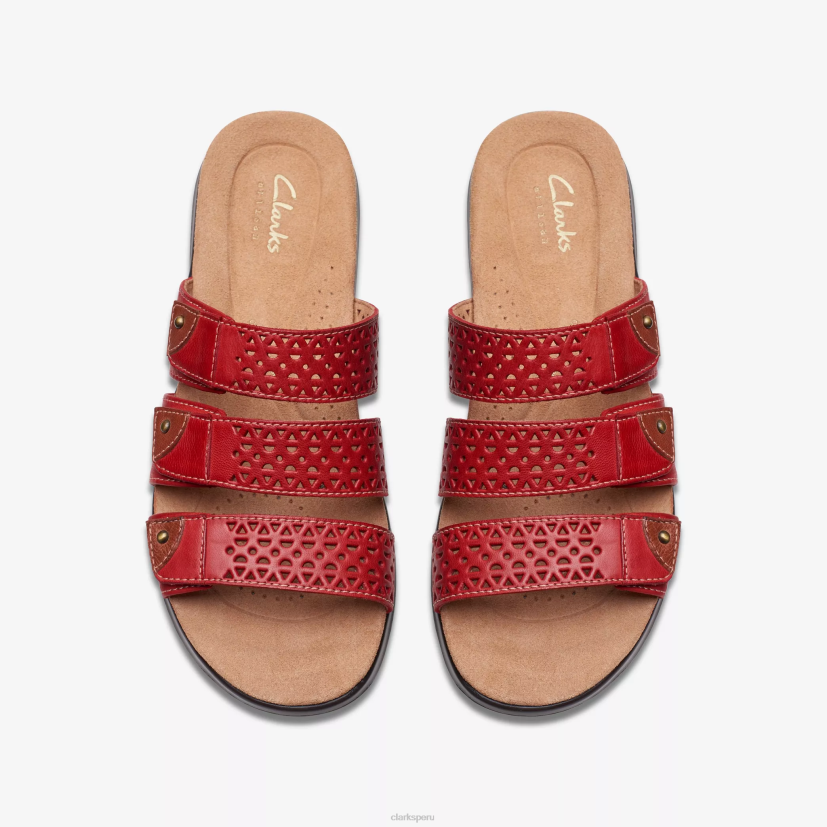 HZVP50 paseo gatito cuero cereza Clarks