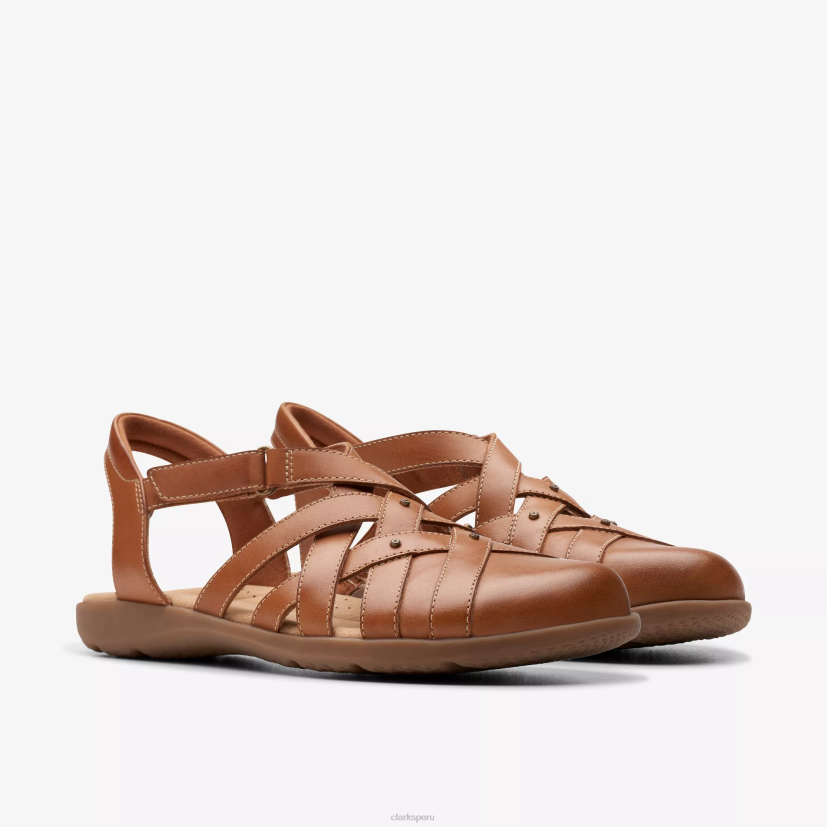 HZVP91 elizabelle mar cuero marrón Clarks