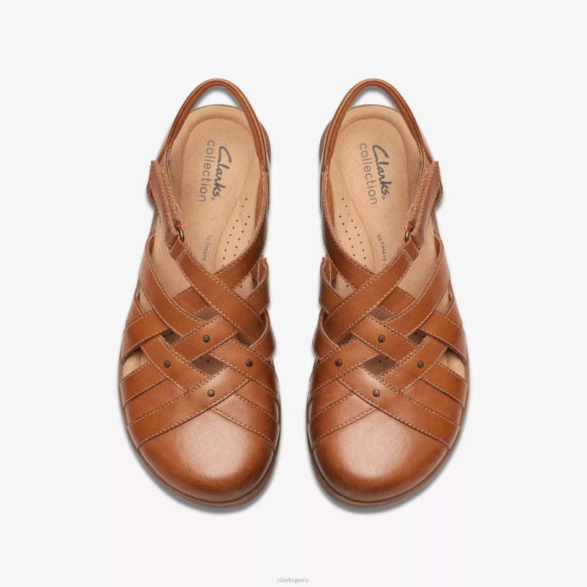 HZVP91 elizabelle mar cuero marrón Clarks