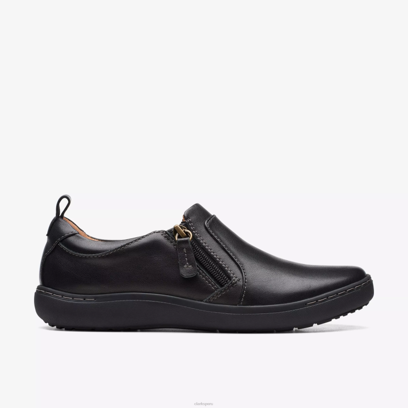 HZVP309 nalle lila cuero negro Clarks