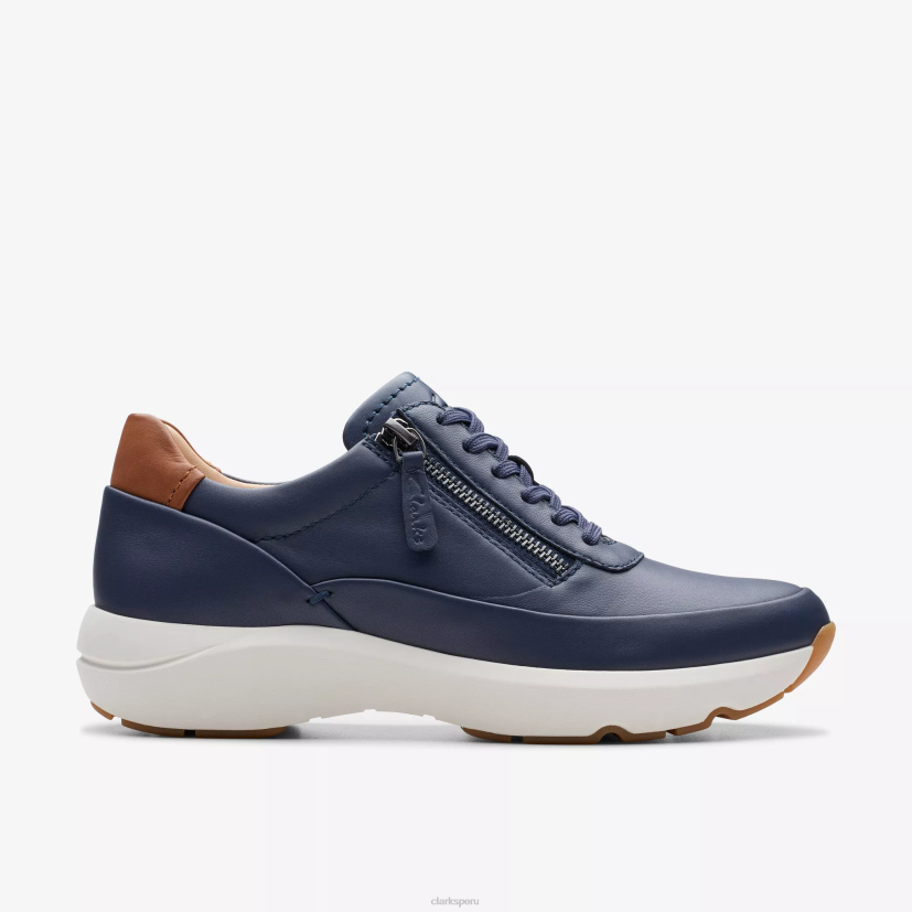 HZVP322 cremallera tivoli cuero azul marino Clarks