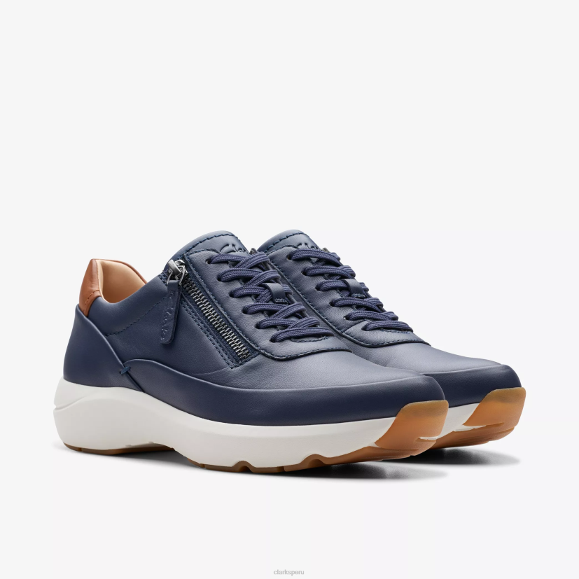 HZVP322 cremallera tivoli cuero azul marino Clarks