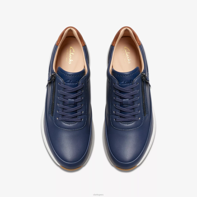 HZVP322 cremallera tivoli cuero azul marino Clarks