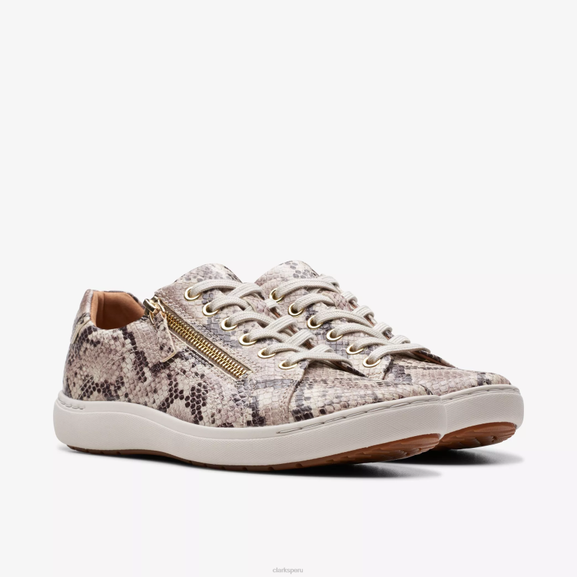 HZVP323 encaje nalle estampado de serpiente Clarks